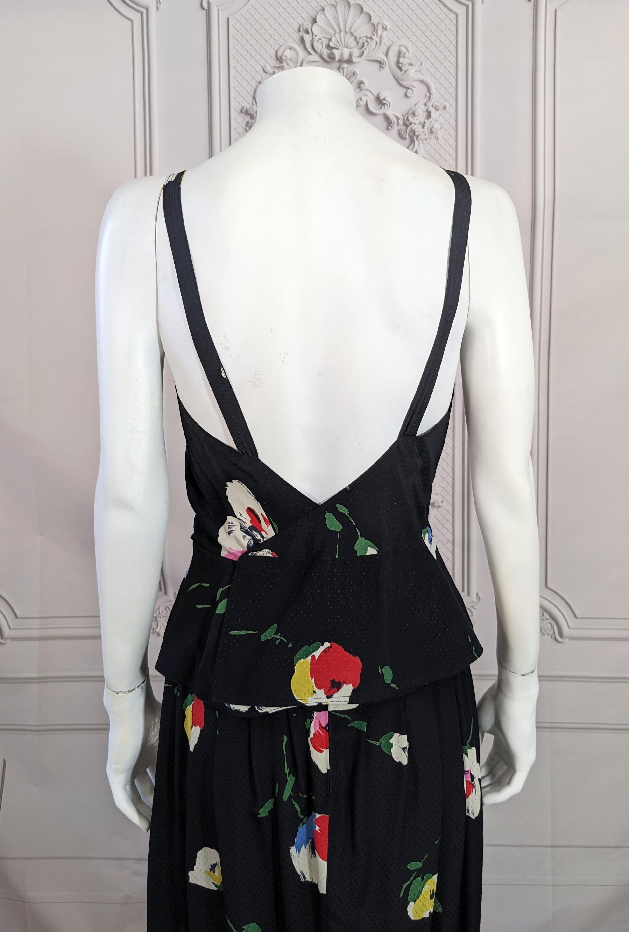 Karl Lagerfeld for Chloe Silk Crepe Print Gown For Sale 5