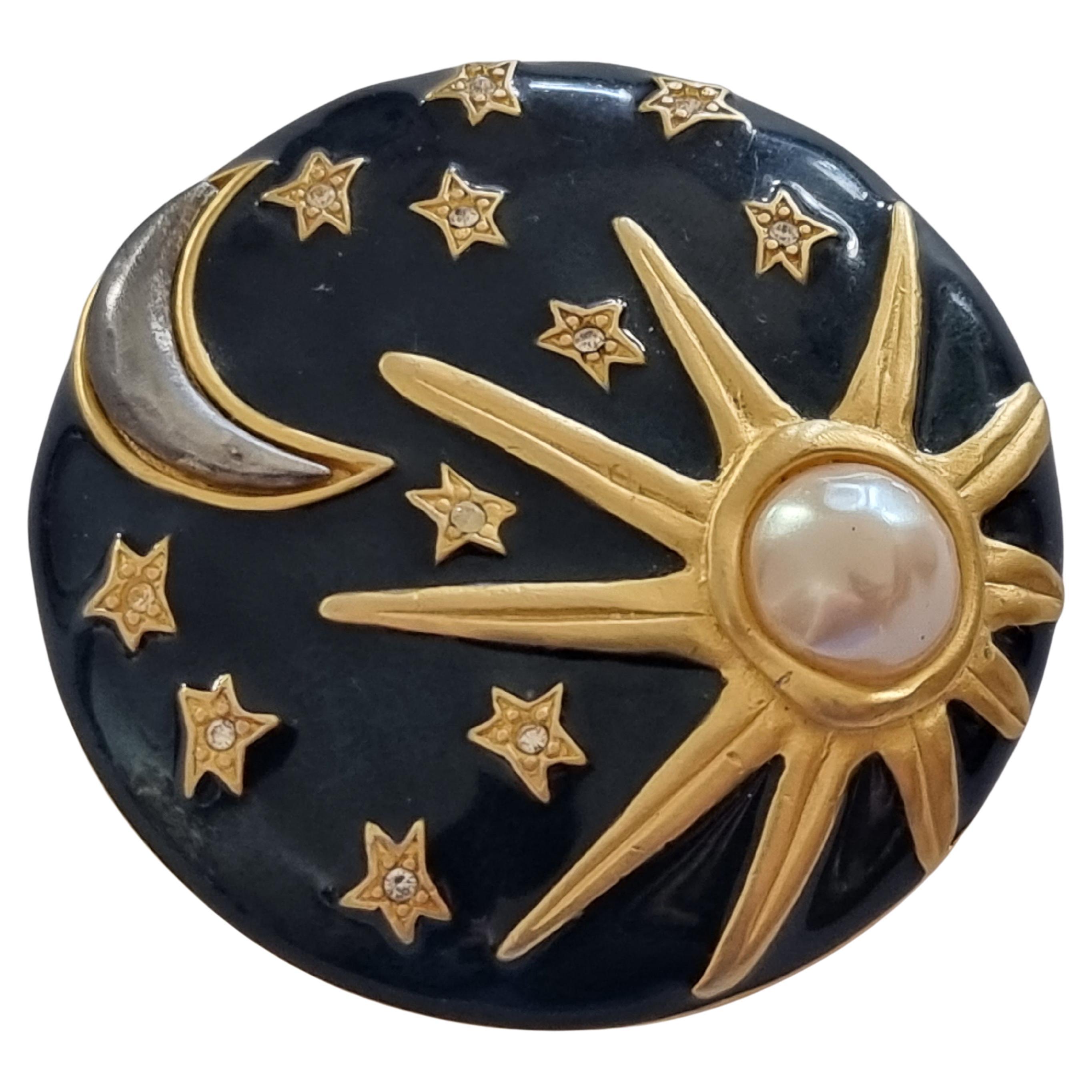 Karl LAGERFELD, Large vintage BROOCH, signed For Sale