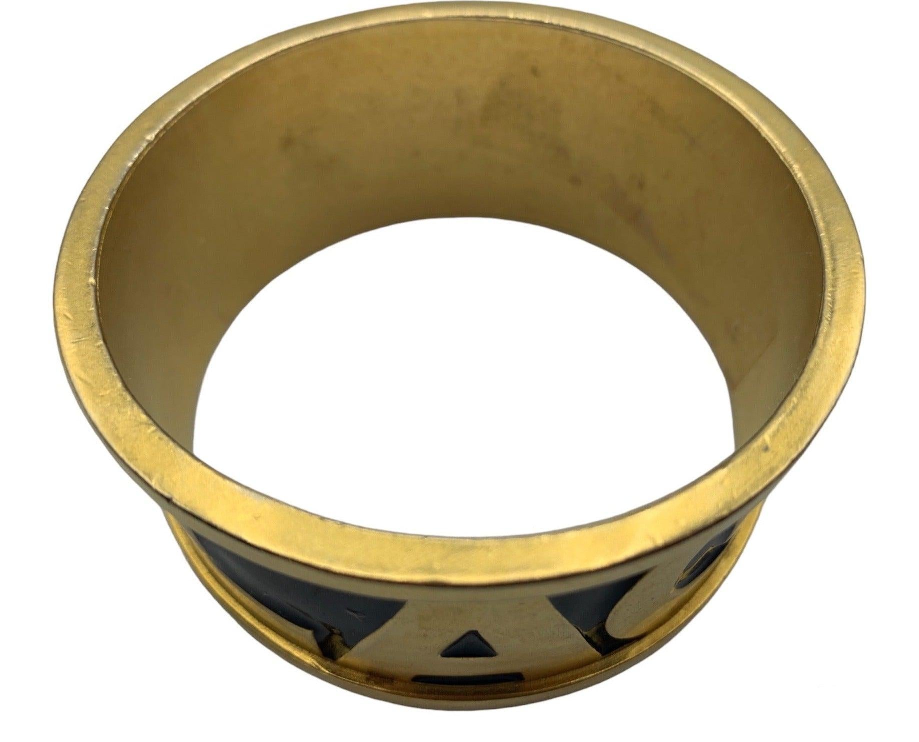 Bracciale Karl Lagerfeld smaltato in oro pesante, anni '90 In condizioni ottime in vendita a Los Angeles, CA