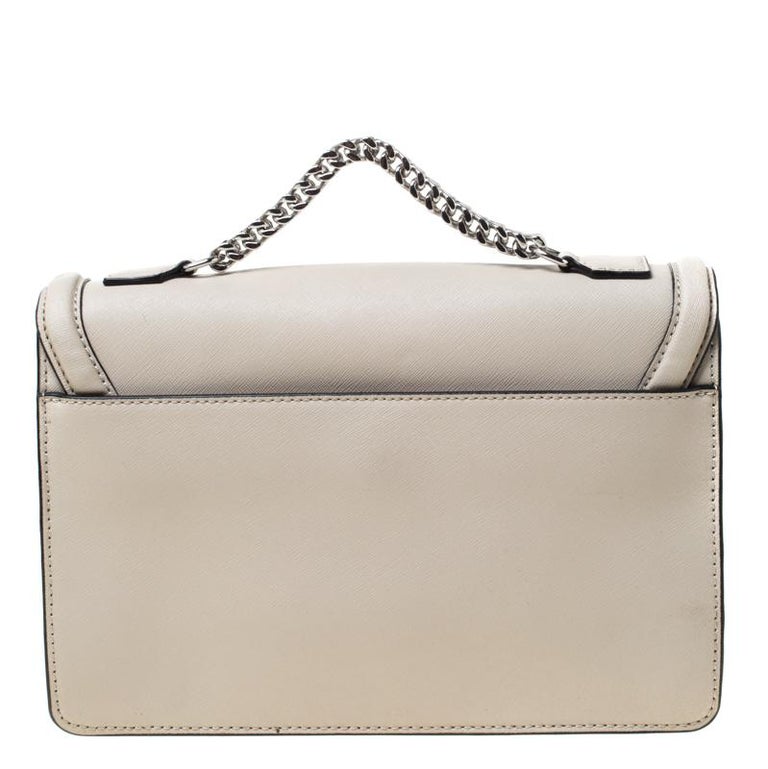 Karl Lagerfeld Ivory Leather K Klassik Top Handle Bag For Sale at 1stDibs