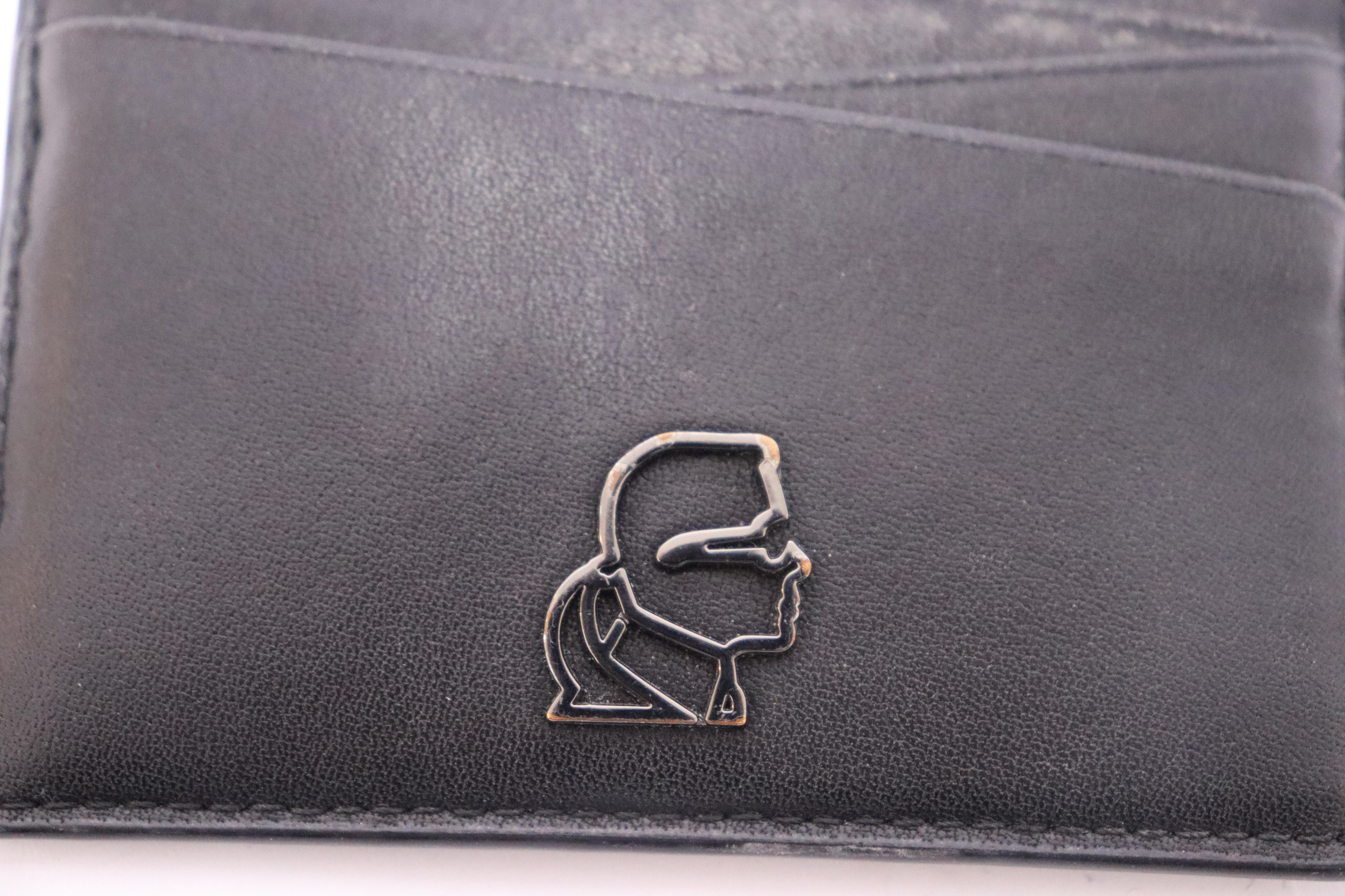 Karl Lagerfeld K/Pura Leather Cardholder For Sale 6