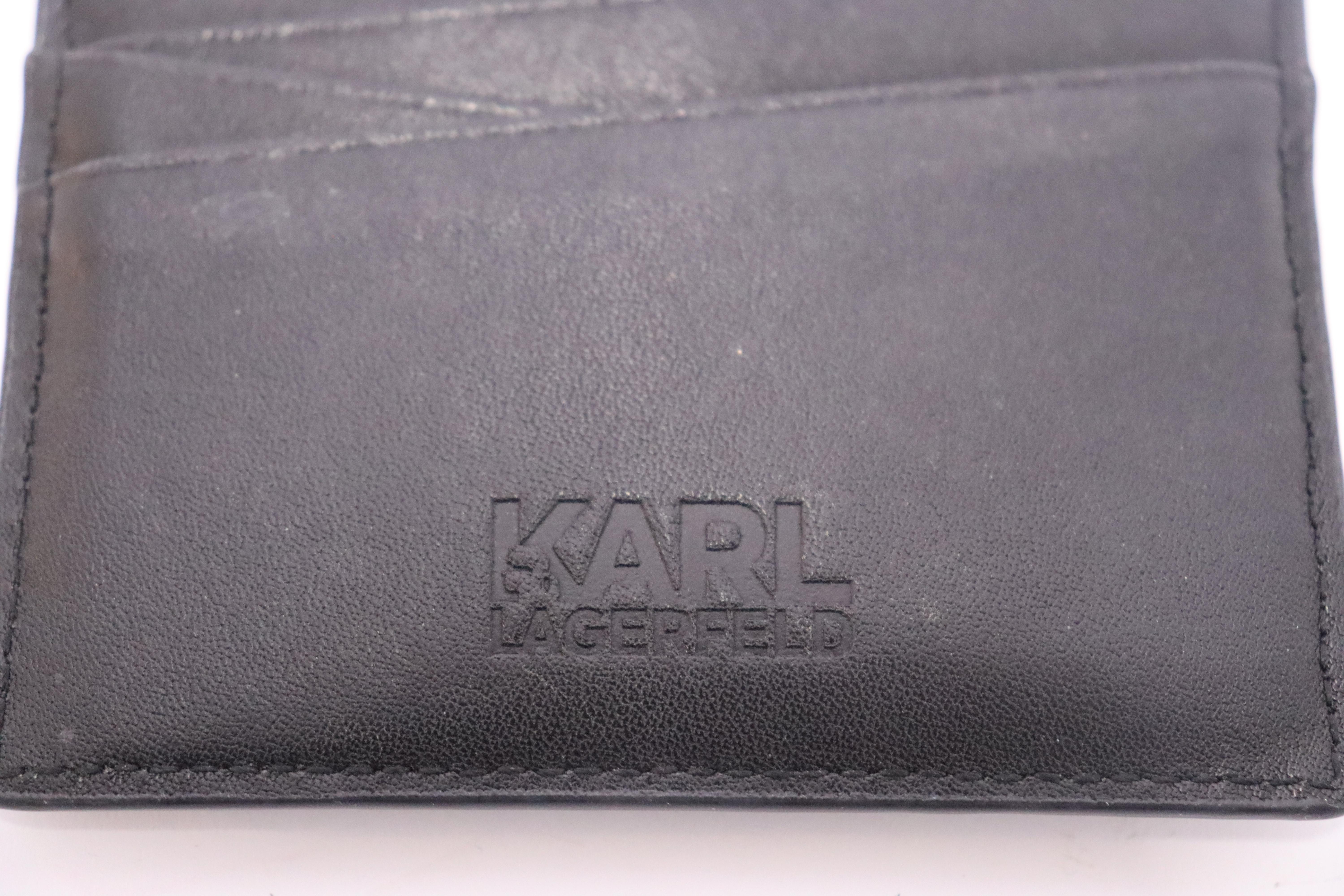 Karl Lagerfeld K/Pura Leather Cardholder For Sale 5