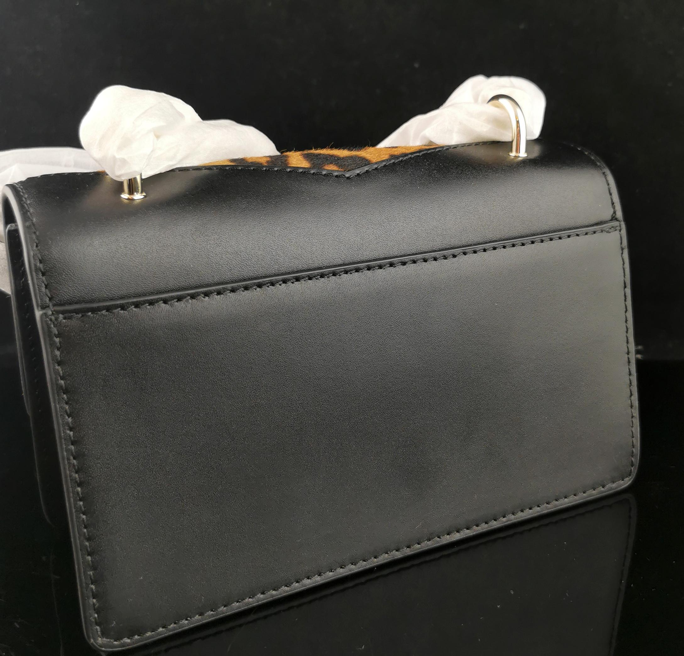 Karl Lagerfeld K / signature handbag, leopard print, nwt For Sale 4
