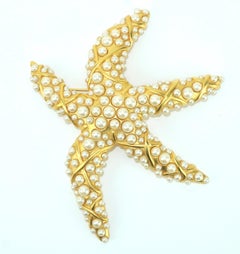 KARL LAGERFELD Large Starfish Brooch, 1980's