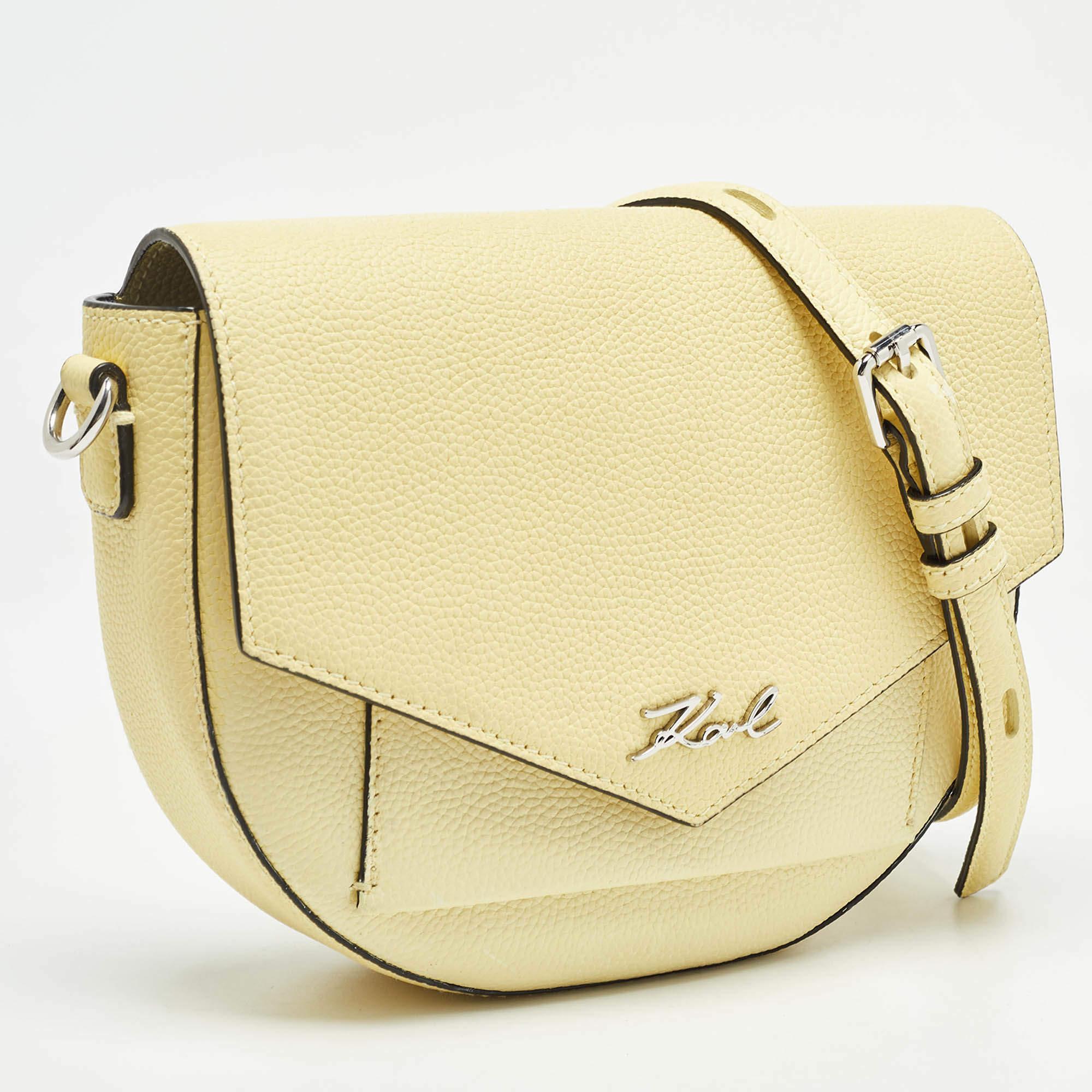 Beige Karl Lagerfeld Light Yellow K/Karry All Front Crossbody Bag