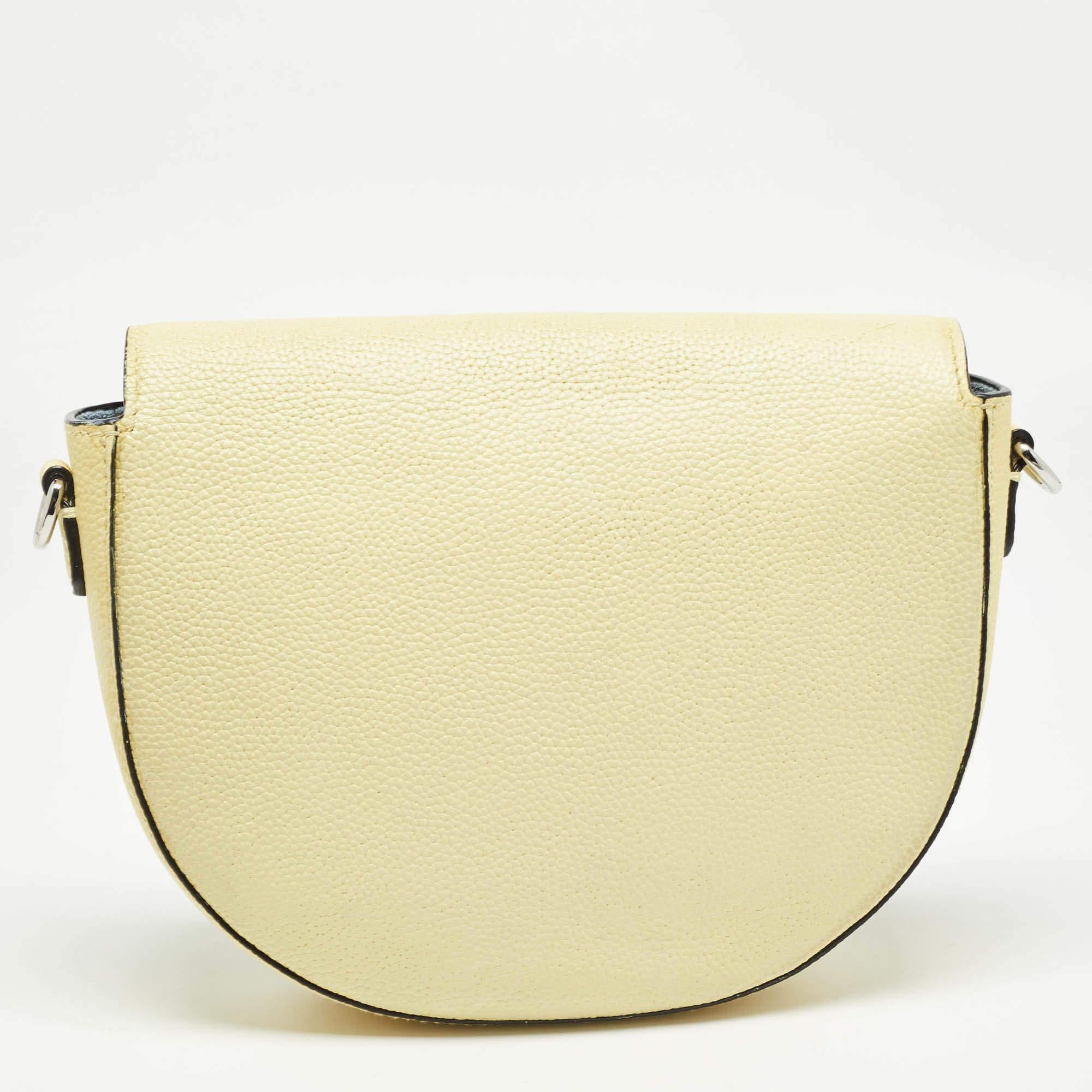 Karl Lagerfeld Light Yellow K/Karry All Front Crossbody Bag In Good Condition In Dubai, Al Qouz 2