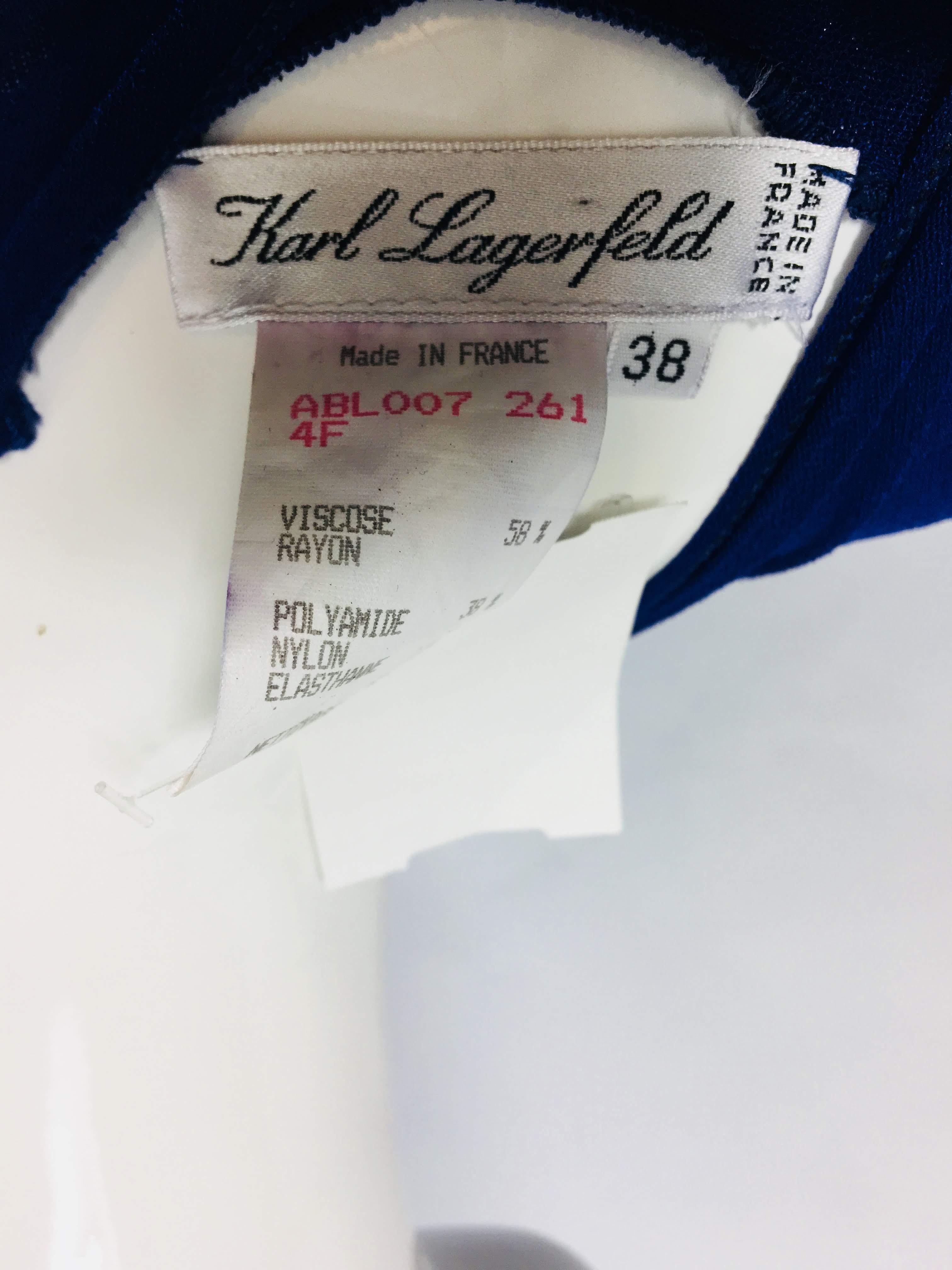 Karl Lagerfeld Long Sleeve Turtleneck Top In Good Condition In Bridgehampton, NY