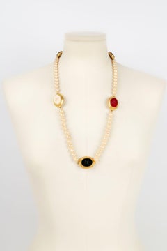 Karl Lagerfeld Multicolored Beads and Cabochons Necklace