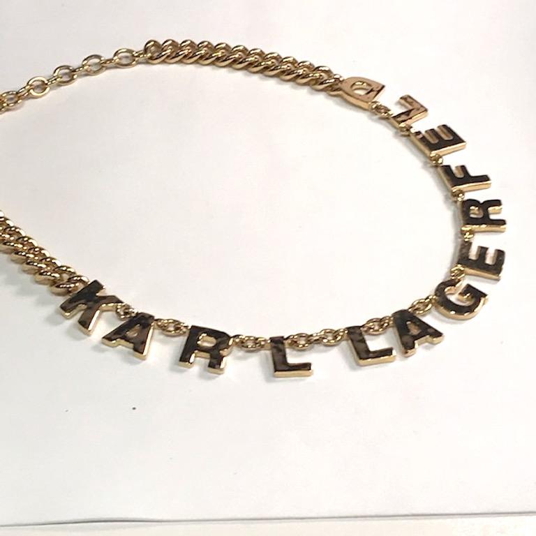 chanel word necklace