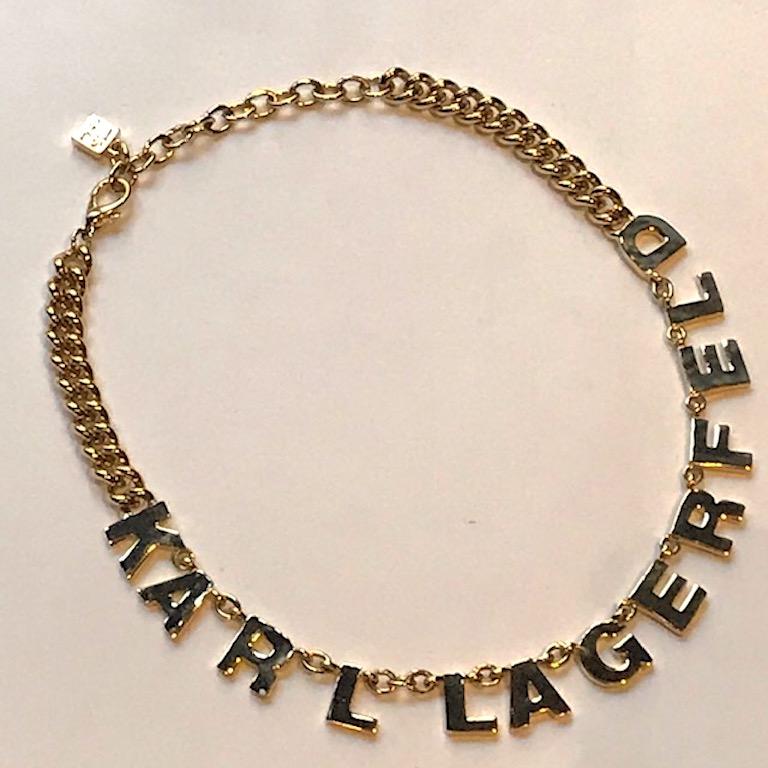 Women's or Men's Karl Lagerfeld Name Necklace