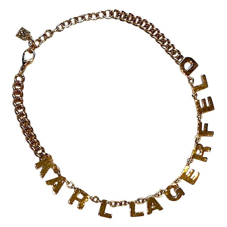 Karl Lagerfeld Name Necklace at 1stDibs