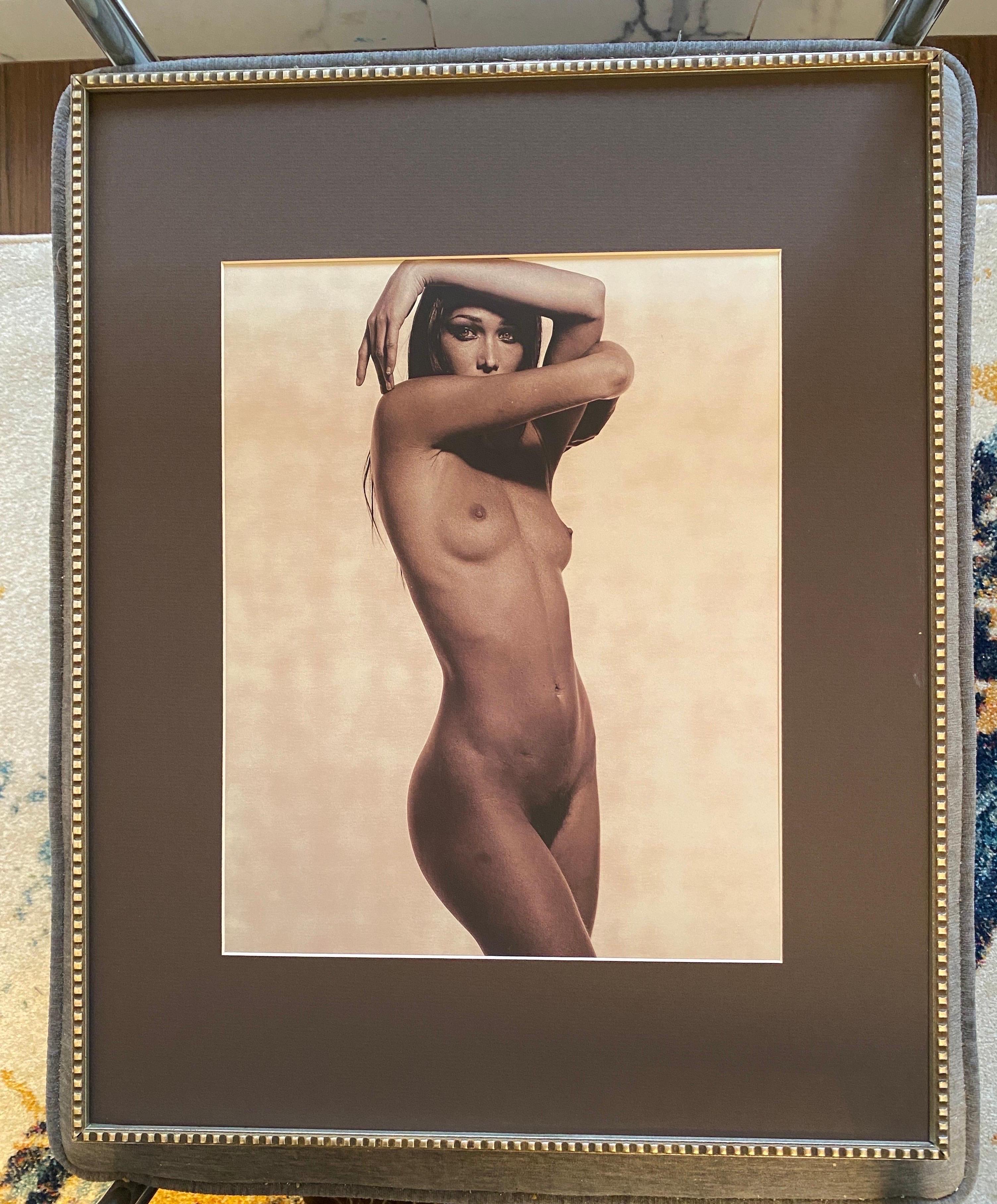 Modern Karl Lagerfeld Nude Fashion Photograph Litho 1997, Karla Bruni #3818/5000