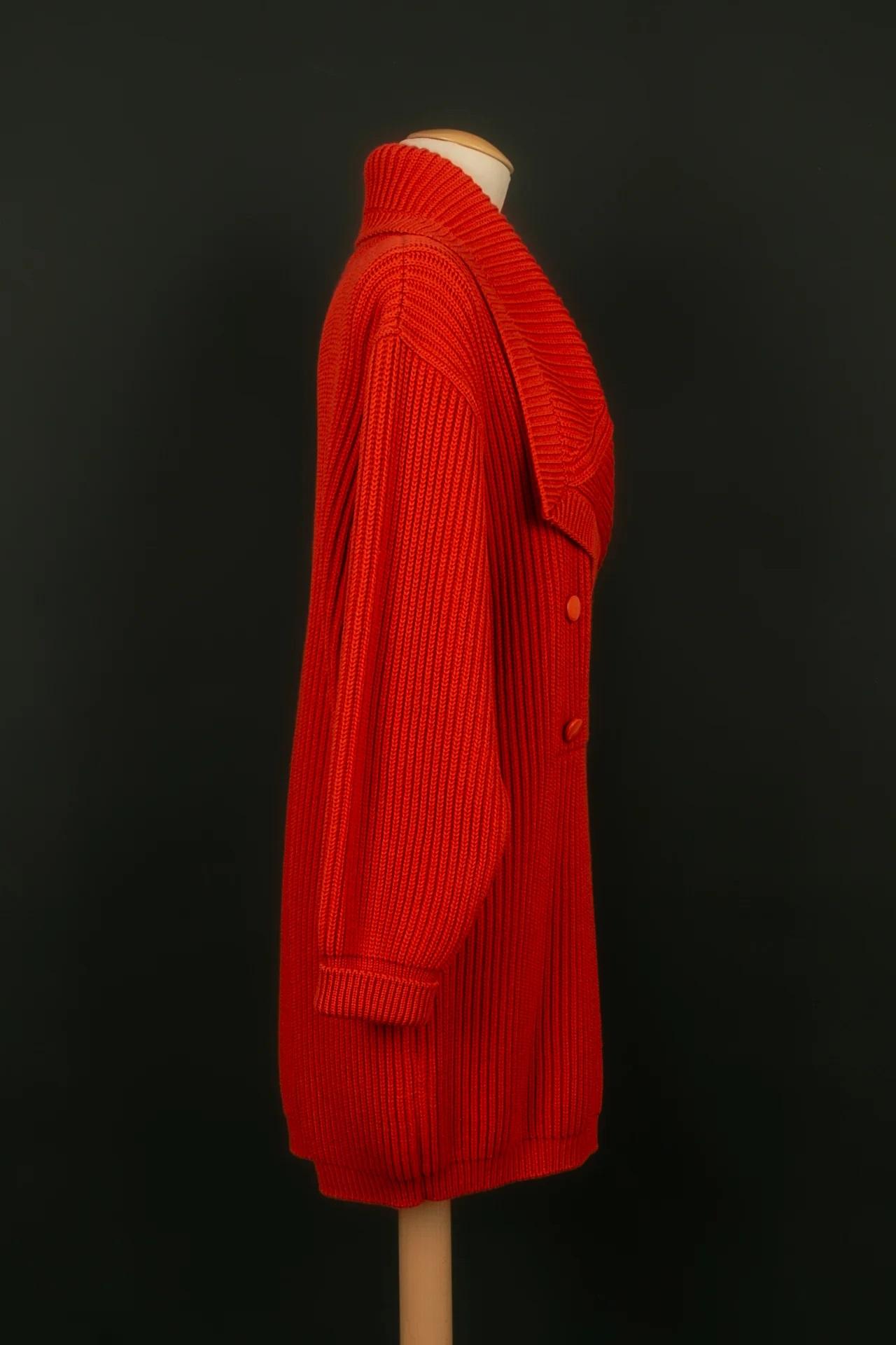 Women's Karl Lagerfeld Orange Red Wool Sweater