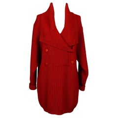 Used Karl Lagerfeld Orange Red Wool Sweater