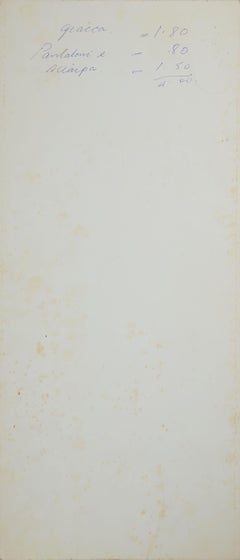 Karl Lagerfeld Original Fashion Sketch Colored Pencil Drawing B-124