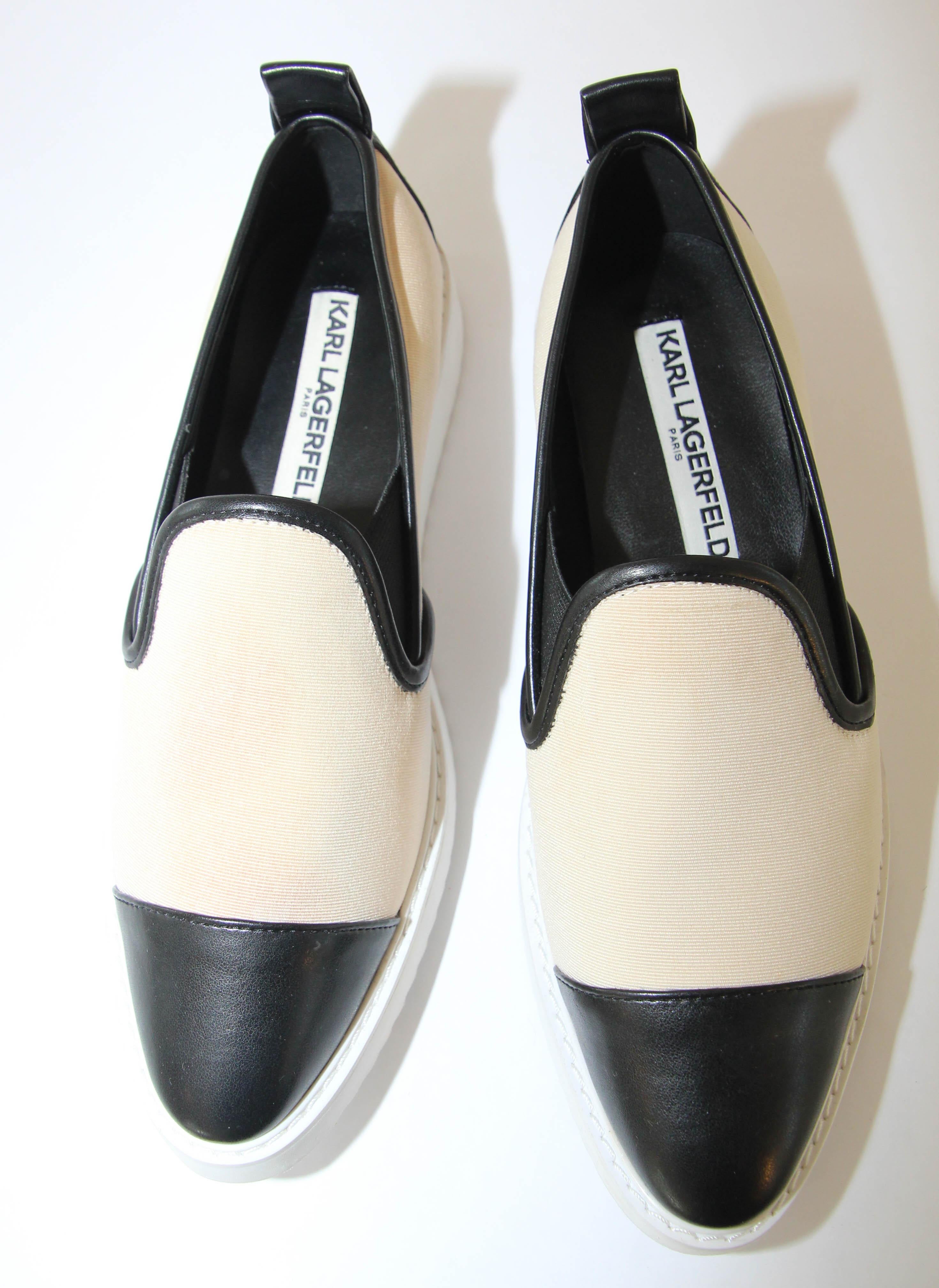 Women's or Men's Karl Lagerfeld Paris Slip On Shoes Women Sz 6 For Sale