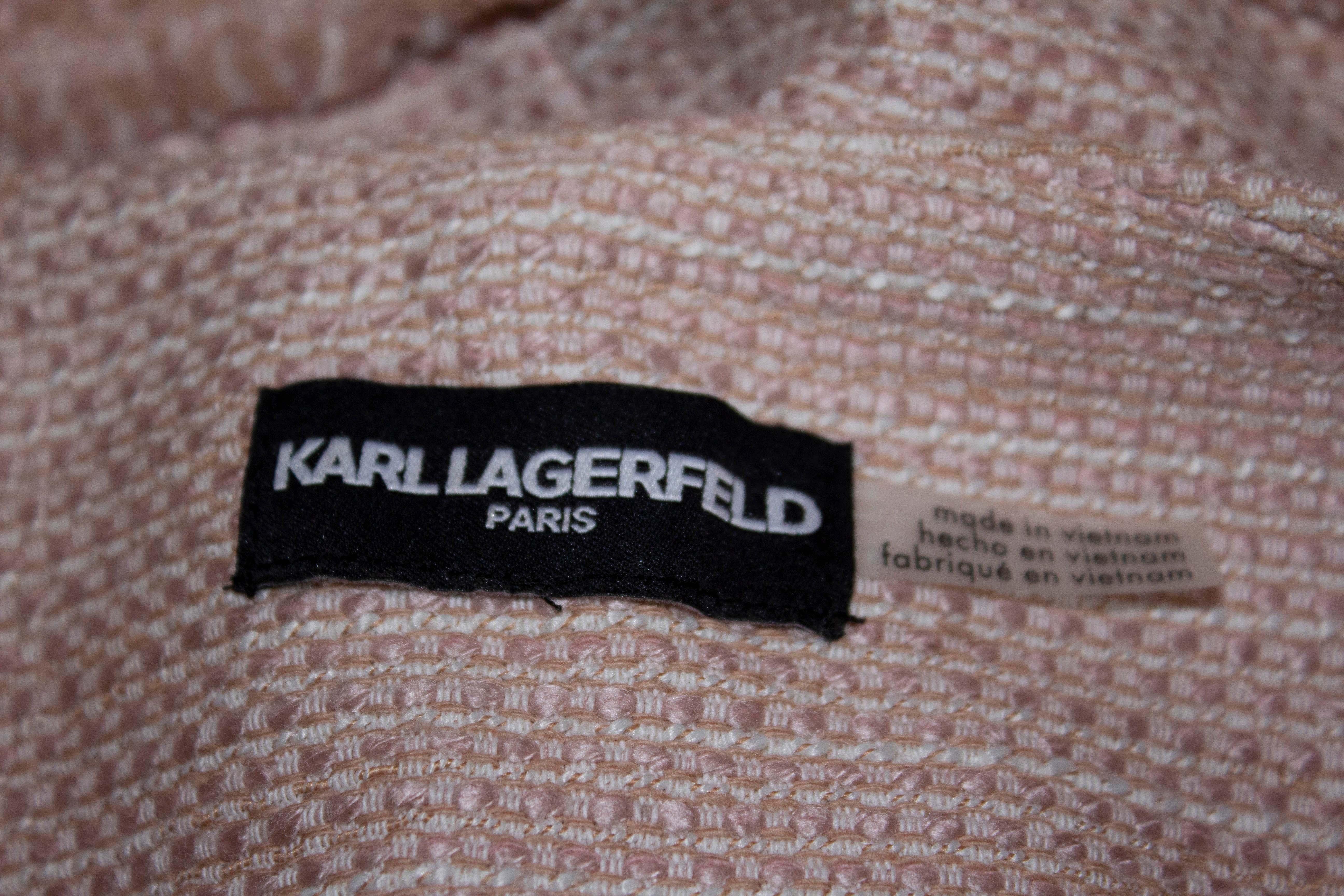 karl lagerfeld pink coat