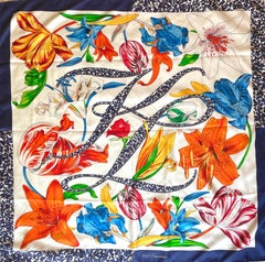 Karl Lagerfeld Vintage 100% silk scarf