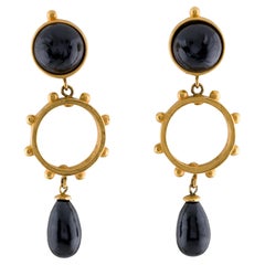 Vintage Karl Lagerfeld Resin Clip-On Earrings, 1990s