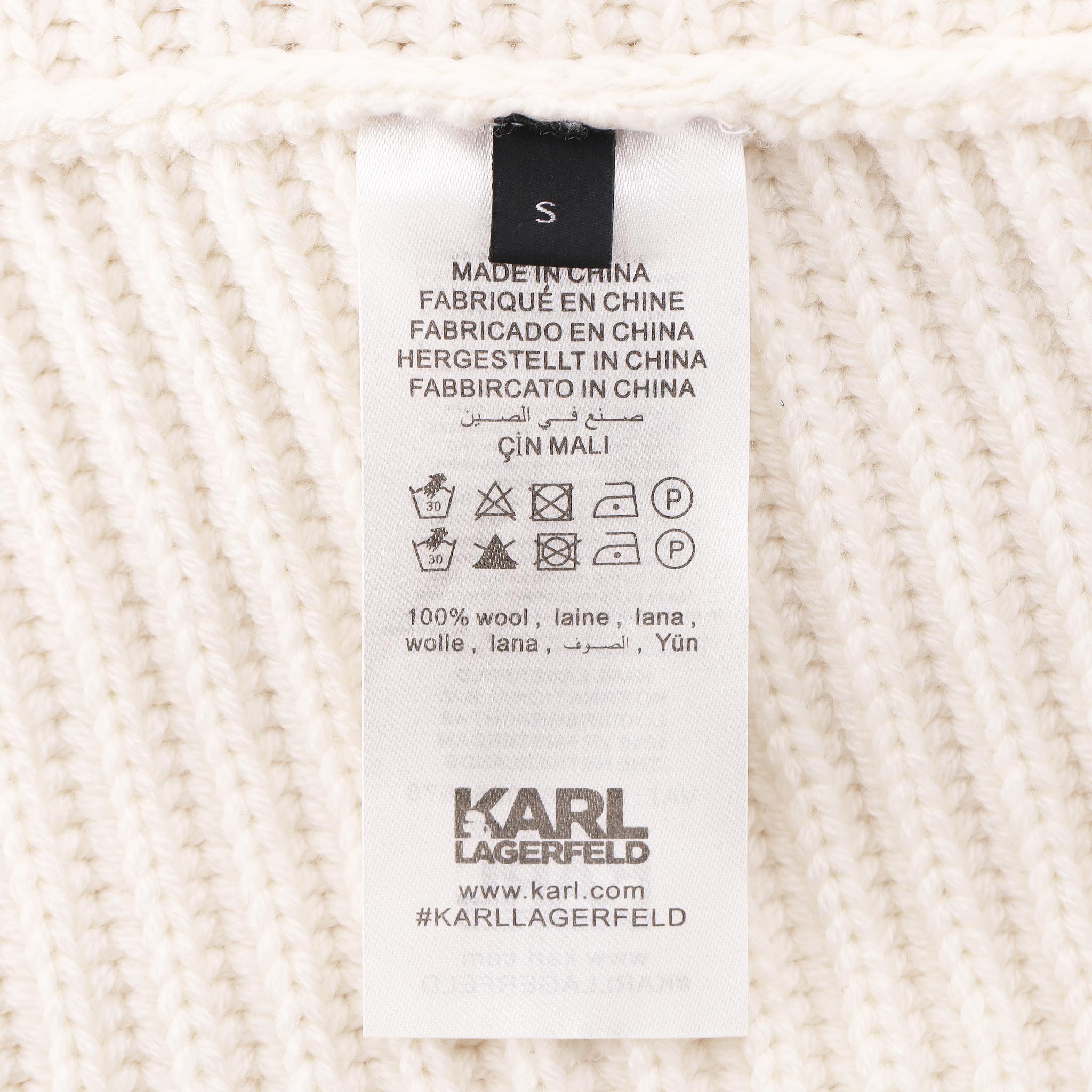 Karl Lagerfeld - Maglione in lana con scollo a rotella in vendita 1