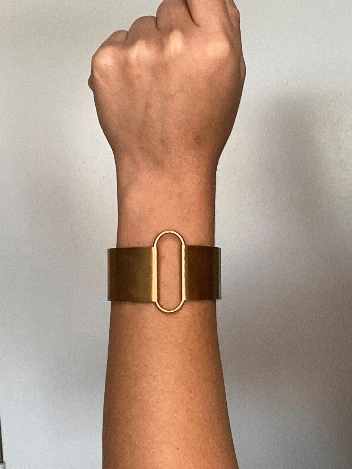 KARL LAGERFELD Runaway IBU Paris Bracelet jonc minimaliste en or massif 18 carats 4