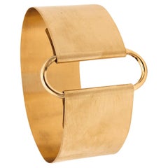 KARL LAGERFELD Runaway IBU Paris Bracelet jonc minimaliste en or massif 18 carats