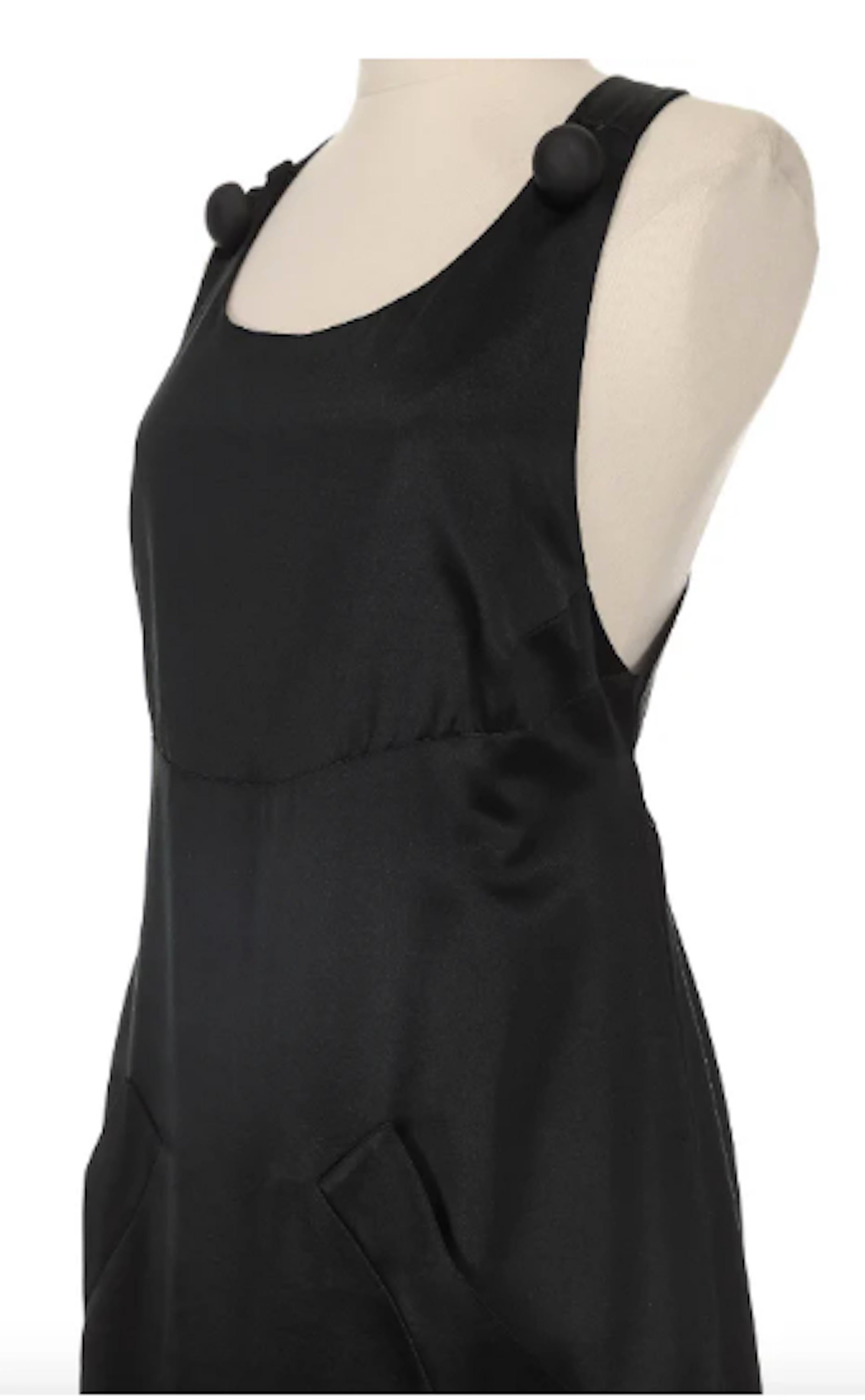 Karl Lagerfeld Silk Black Cocktail Dress In Excellent Condition For Sale In New York, NY