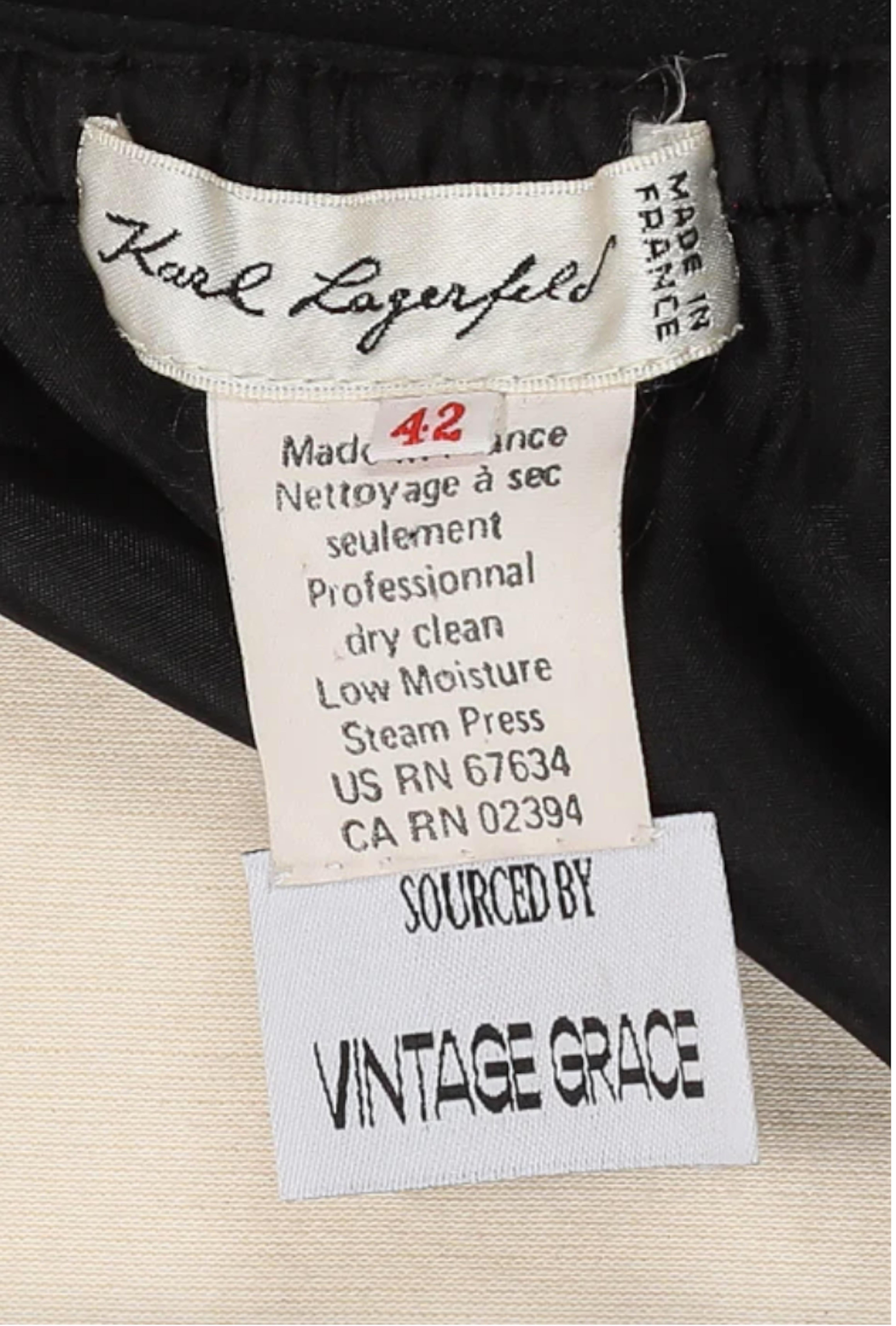 Women's Karl Lagerfeld Silk Black Cocktail Dress For Sale