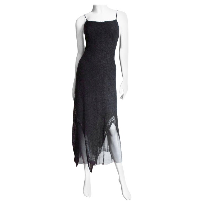 bundel Piket invoer Karl Lagerfeld Silk Slip Dress 1990s For Sale at 1stDibs | karl lagerfeld  black lace dress, karl lagerfeld handkerchief dress