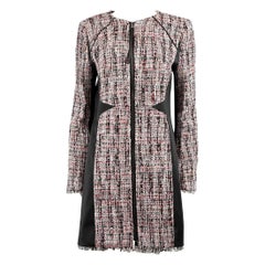 Karl Lagerfeld Tweed Bouclé Panelled Coat Size M