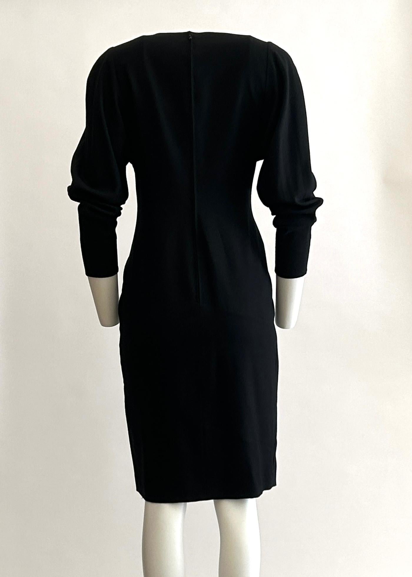 Women's Karl Lagerfeld Vintage 1980s Ballerina Dancer Embellished Black Dress  For Sale