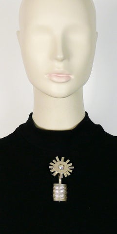 Karl Lagerfeld Vintage Abstract Flower in Pot Modernist Brooch