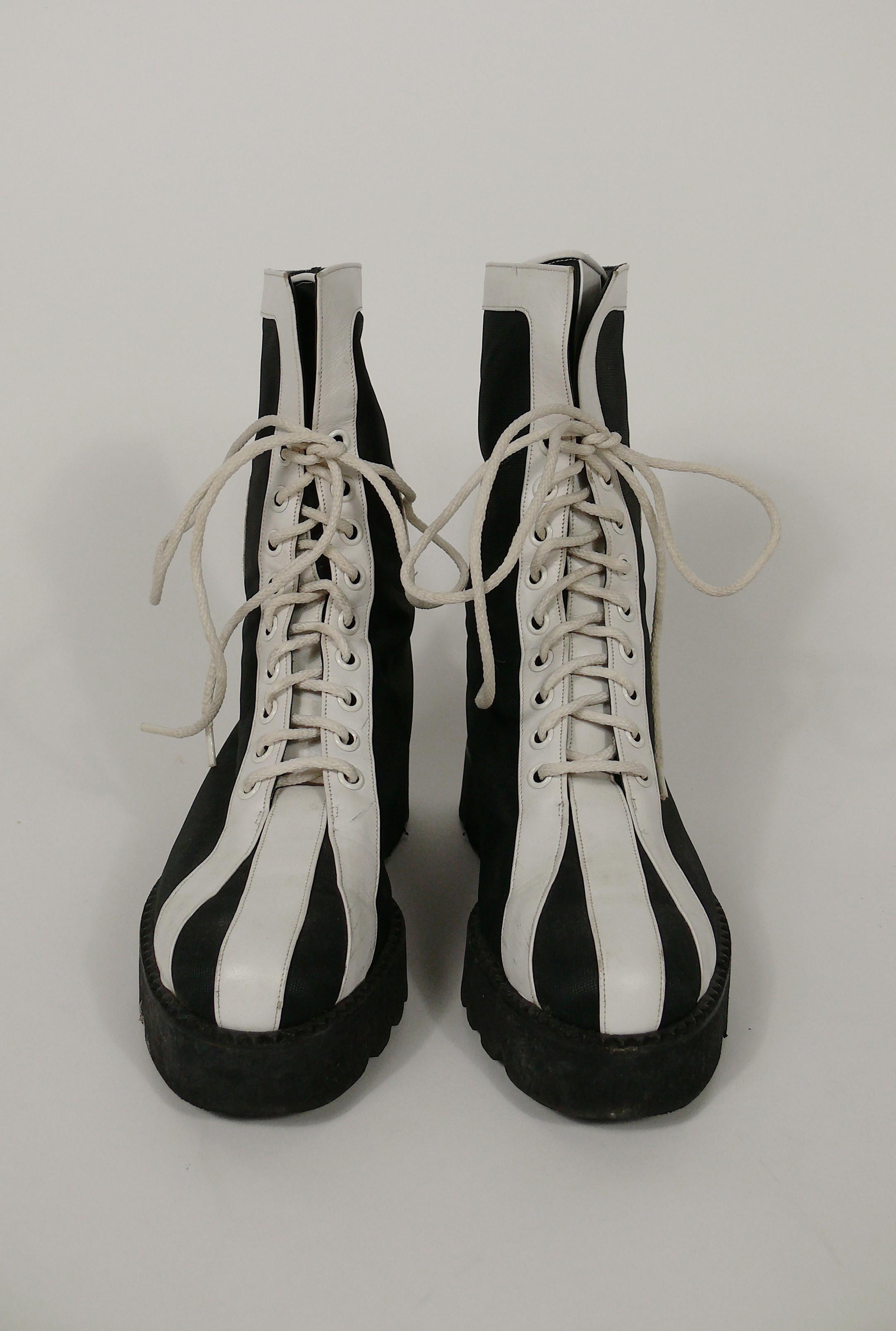 karl lagerfeld black combat boots