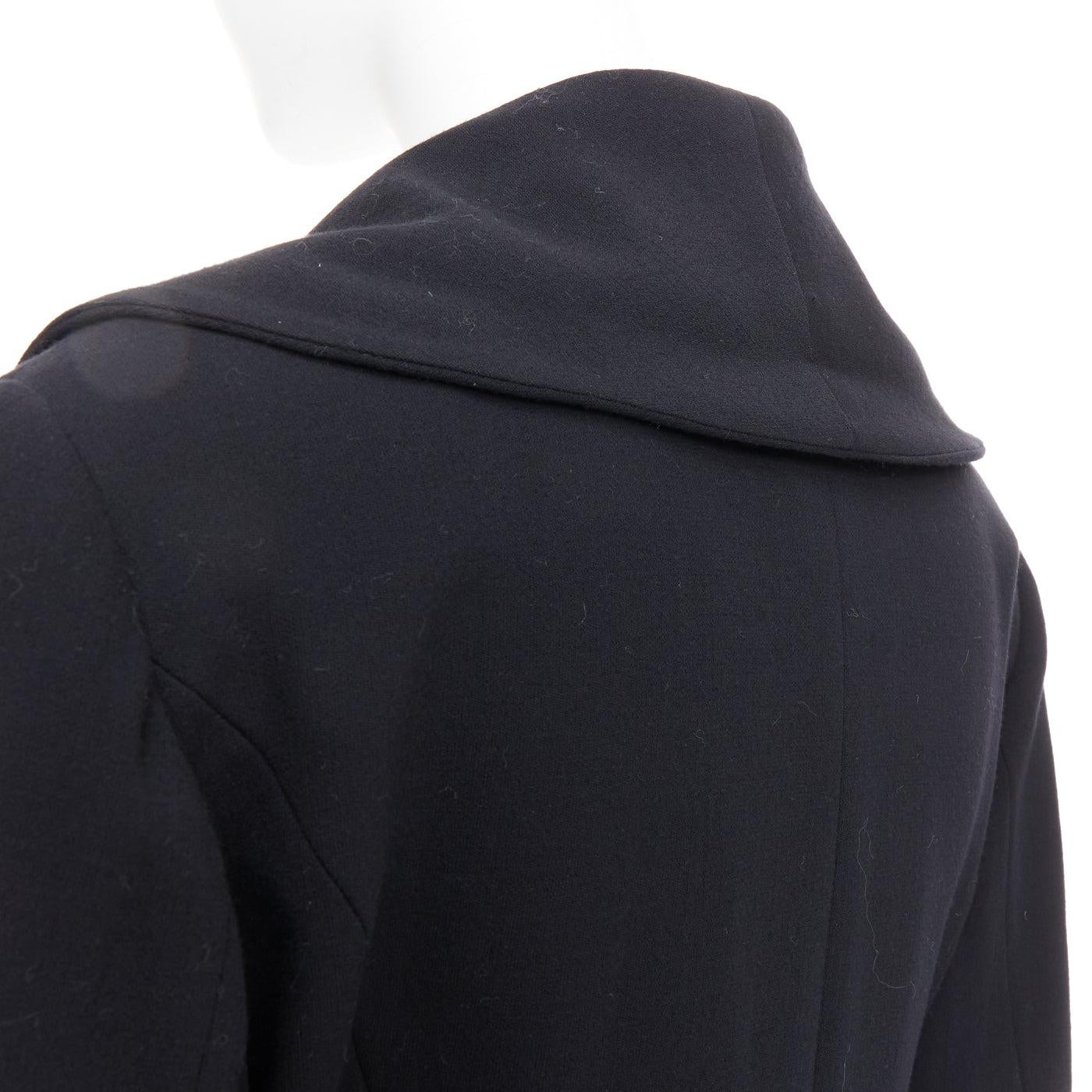 KARL LAGERFELD Vintage black wool shawl collar double breasetd blazer FR38 M For Sale 3