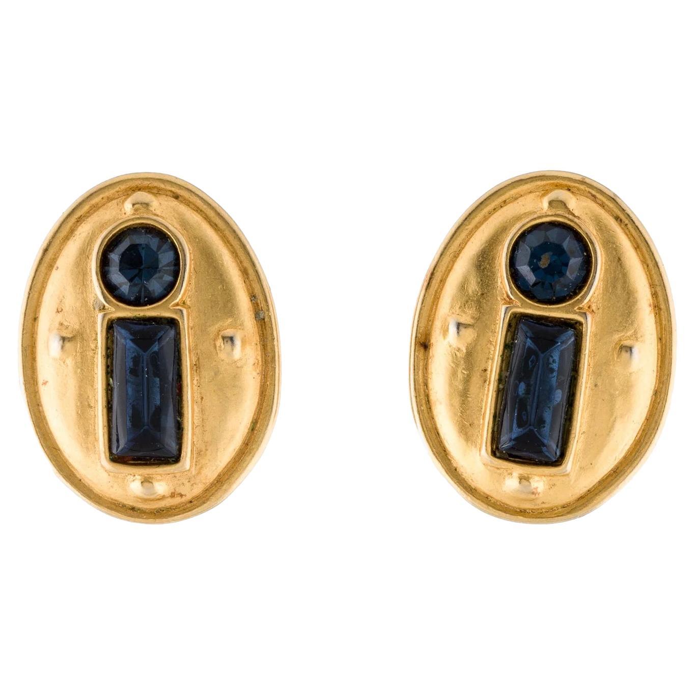 Karl Lagerfeld vintage crystal clip-on earrings
