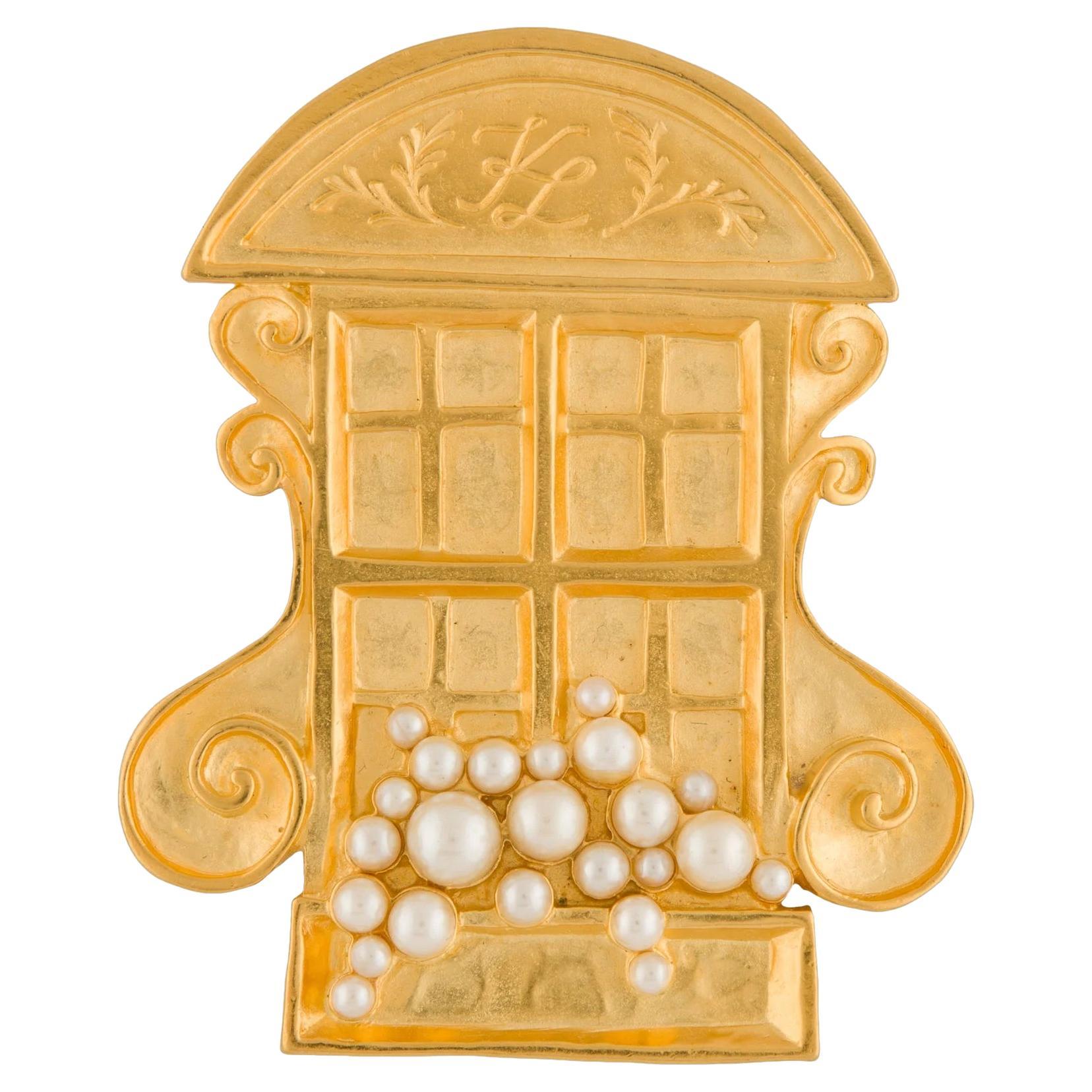 Karl Lagerfeld vintage french window brooch