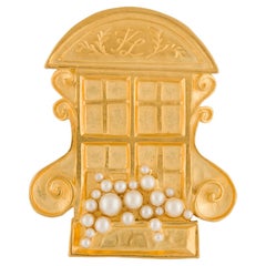 Karl Lagerfeld Vintage Französische Fensterbrosche