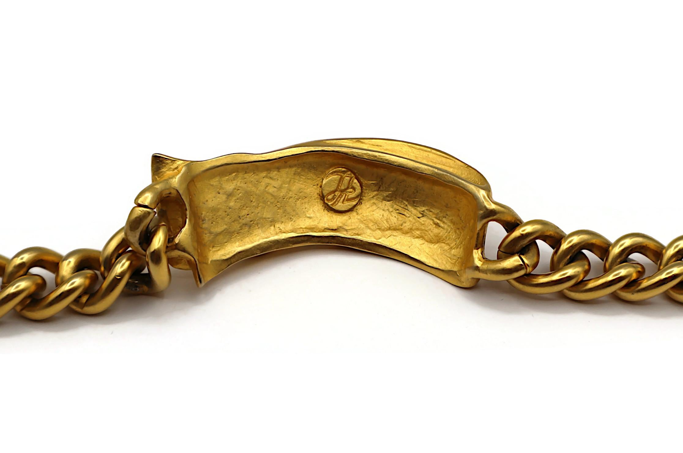 Bracciale a catena con motivo a bottoni KARL LAGERFELD Vintage in tonalità oro in vendita 9