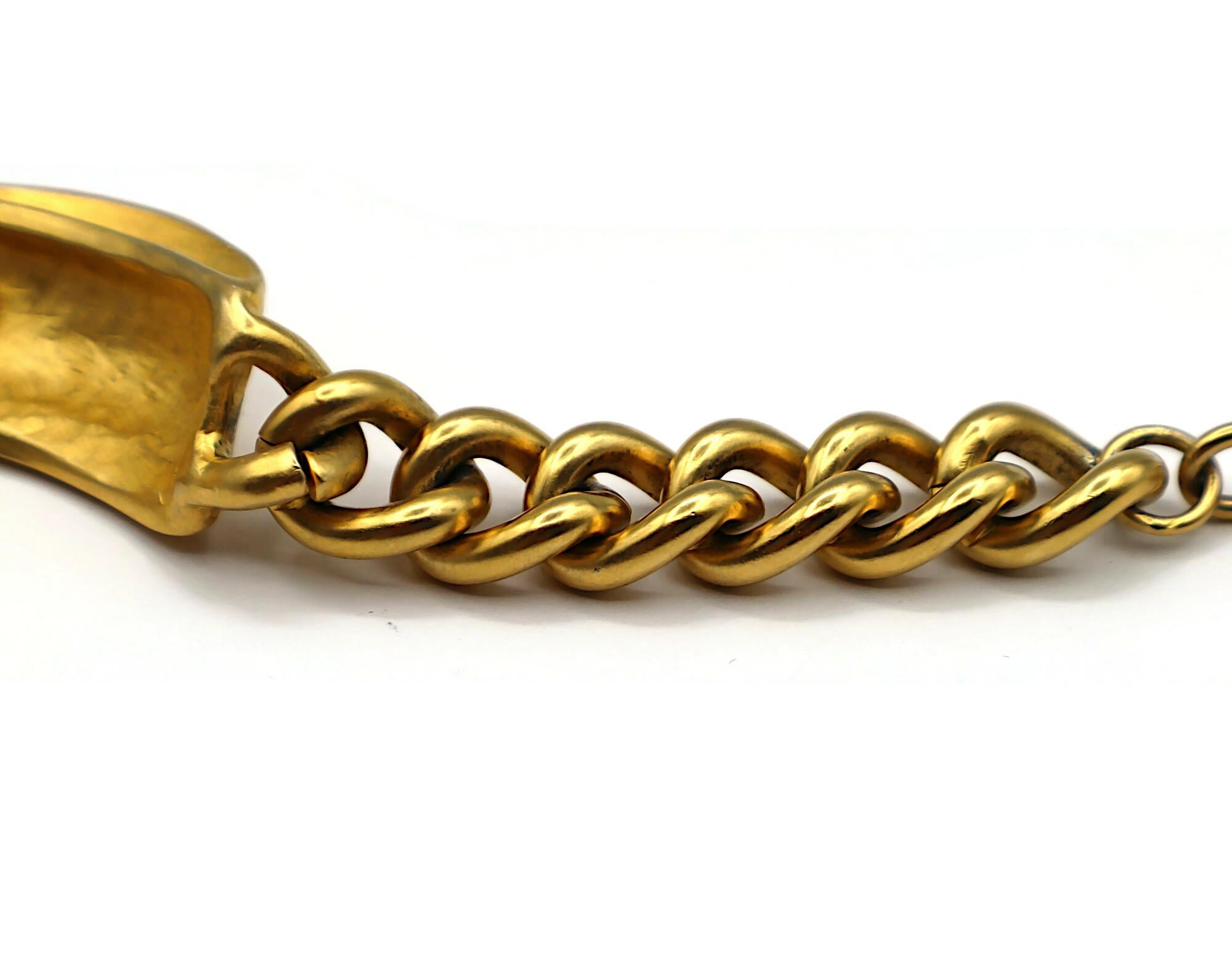 Bracciale a catena con motivo a bottoni KARL LAGERFELD Vintage in tonalità oro in vendita 10