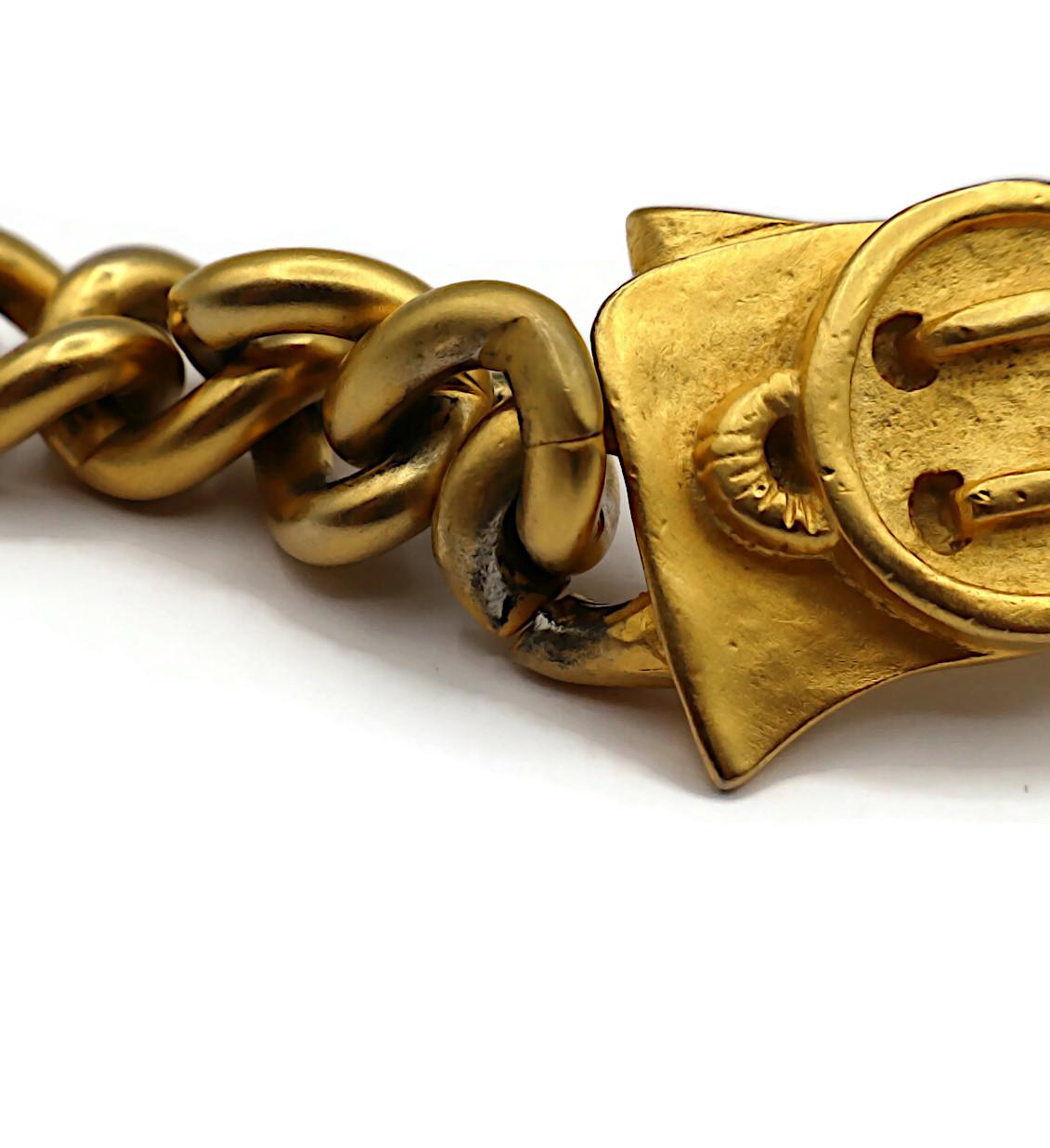 Bracciale a catena con motivo a bottoni KARL LAGERFELD Vintage in tonalità oro in vendita 15