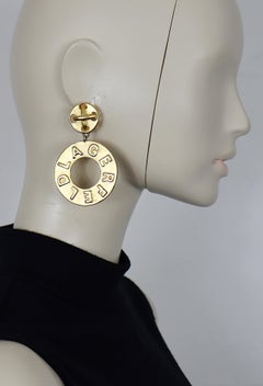 KARL LAGERFELD Vintage Goldfarbene Creolen in Goldtönen