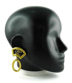 Karl Lagerfeld Vintage Ikonische baumelnde Fächerohrringe