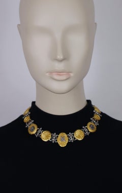 KARL LAGERFELD Vintage Logo Medallion Necklace, 1996