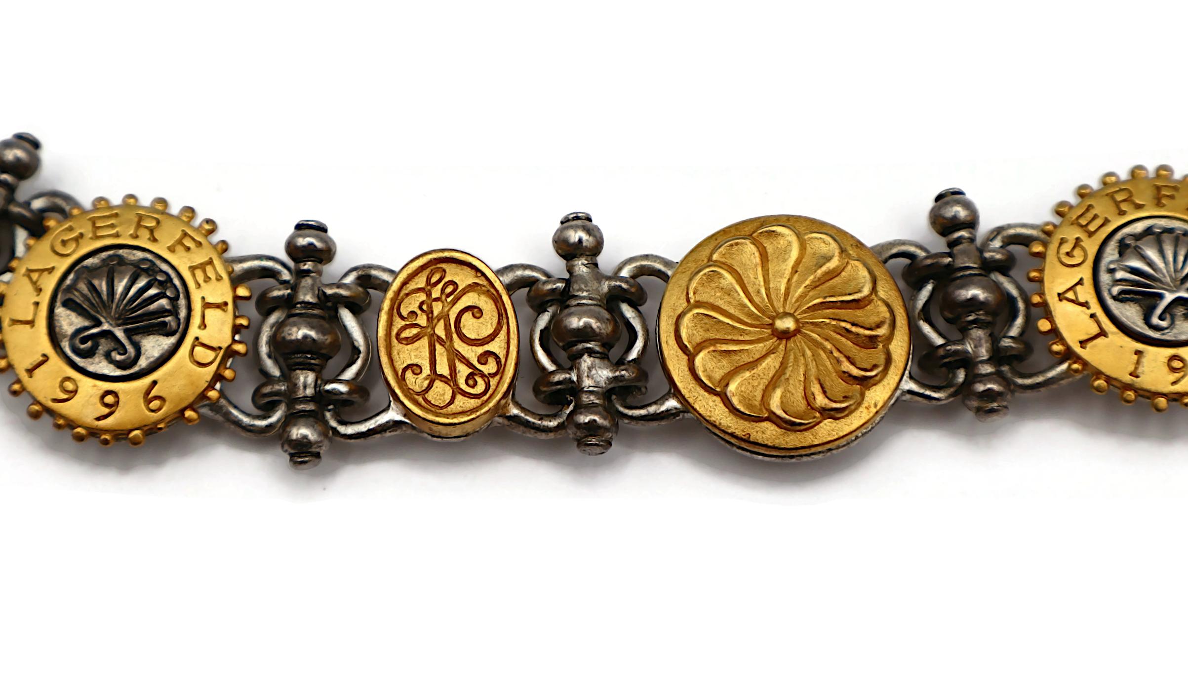 Collana con medaglione con logo vintage di Karl Lagerfeld, 1996 in vendita 5