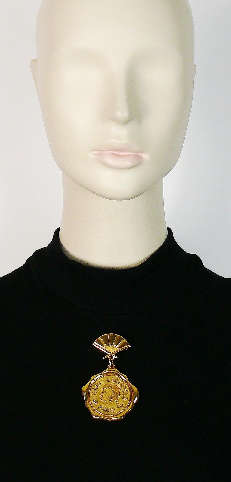 Karl Lagerfeld Brooch Karl Lagerfeld Initials Brooch At 1stDibs