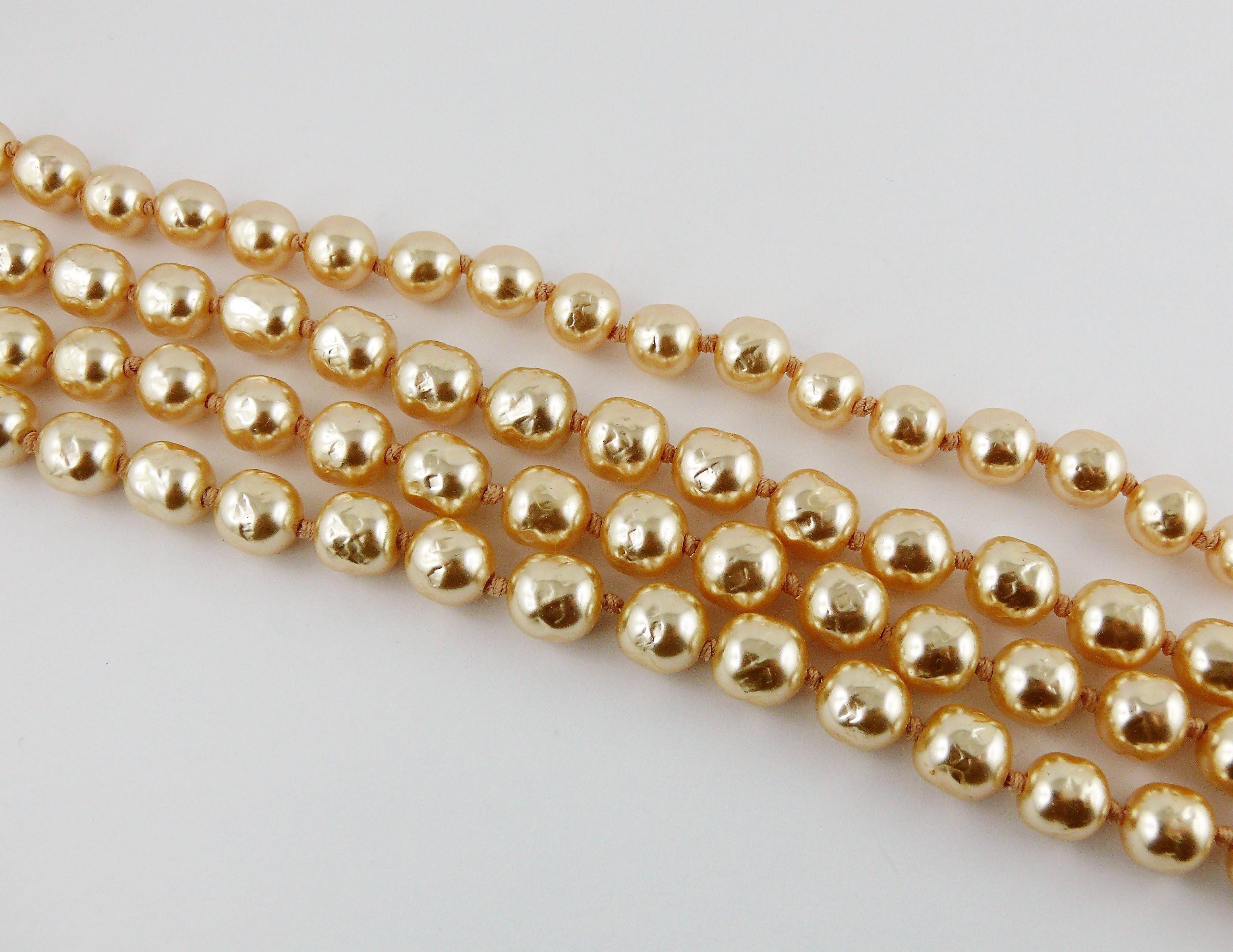 multi layered pearl necklace