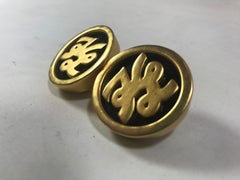Karl Lagerfeld Vintage Oversized Monogram Clip-On Earrings