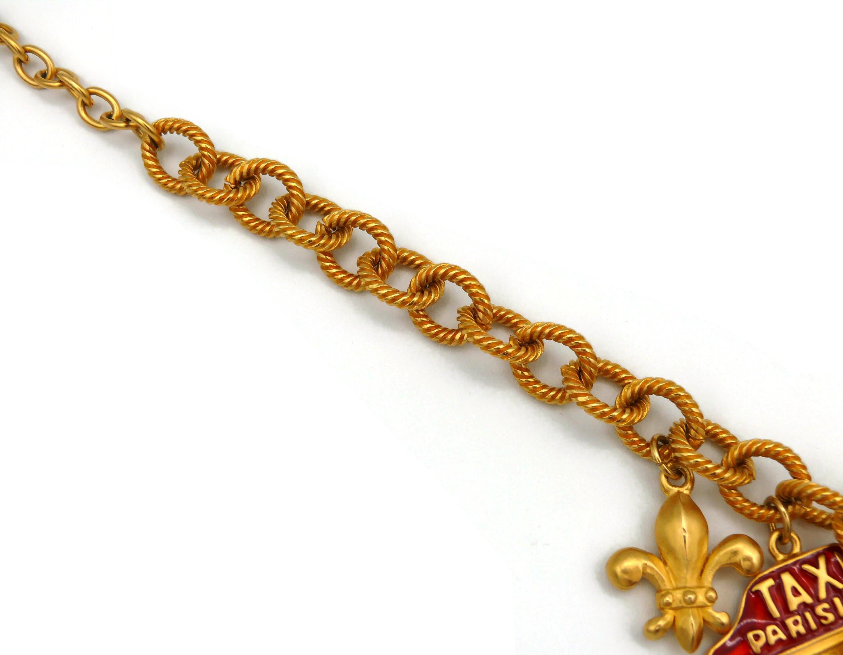 KARL LAGERFELD Vintage Paris Tribute Charm Necklace 5
