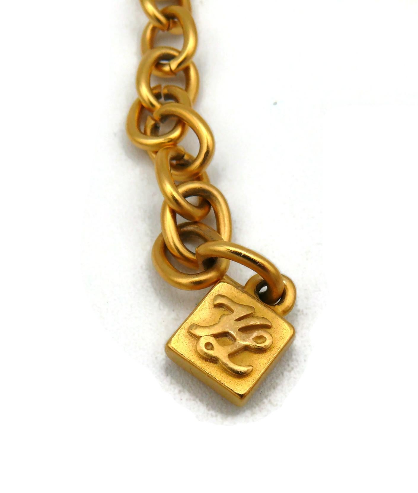 KARL LAGERFELD Vintage Paris Tribute Charm Necklace 12