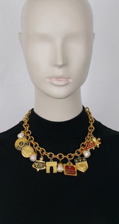 KARL LAGERFELD Vintage Paris Tribute Charm Necklace